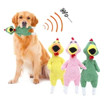 screaming chicken pets dog toys squeaky sound funny plush chew toy small medium dogs interactive corduroy toys