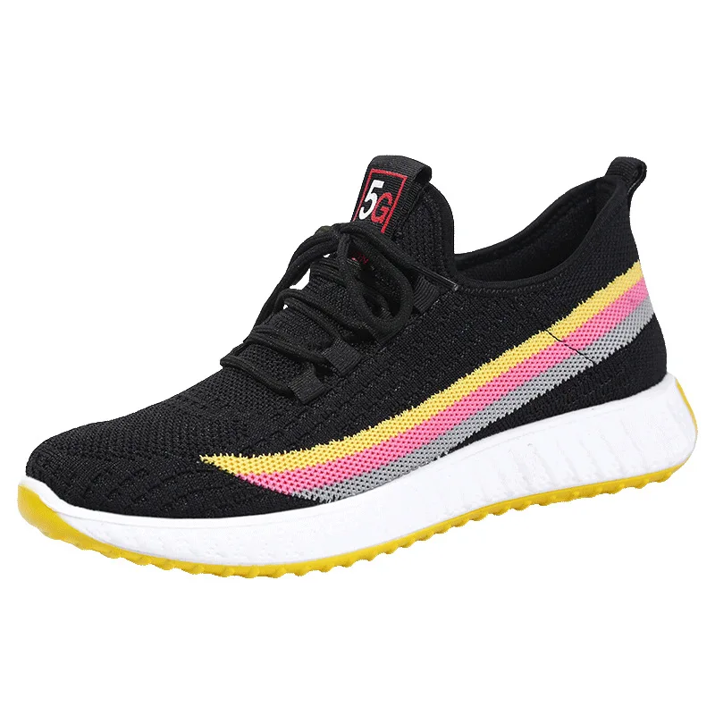 Dance Shoes 2021 Soft Outsole Colourful Square Dancing Shoes Sports Feature Breath Sneakers Woman Practice Modern Dance Shoes