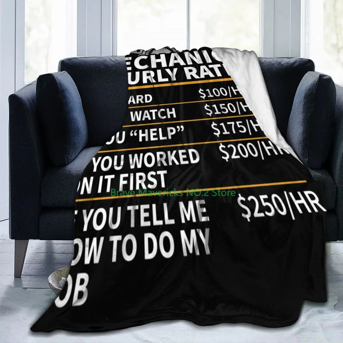 

BSofa Decoration Mechanic Hourly Rate Throw Blankets Gifts For Friend Comfortable Micro Fleece Blanket