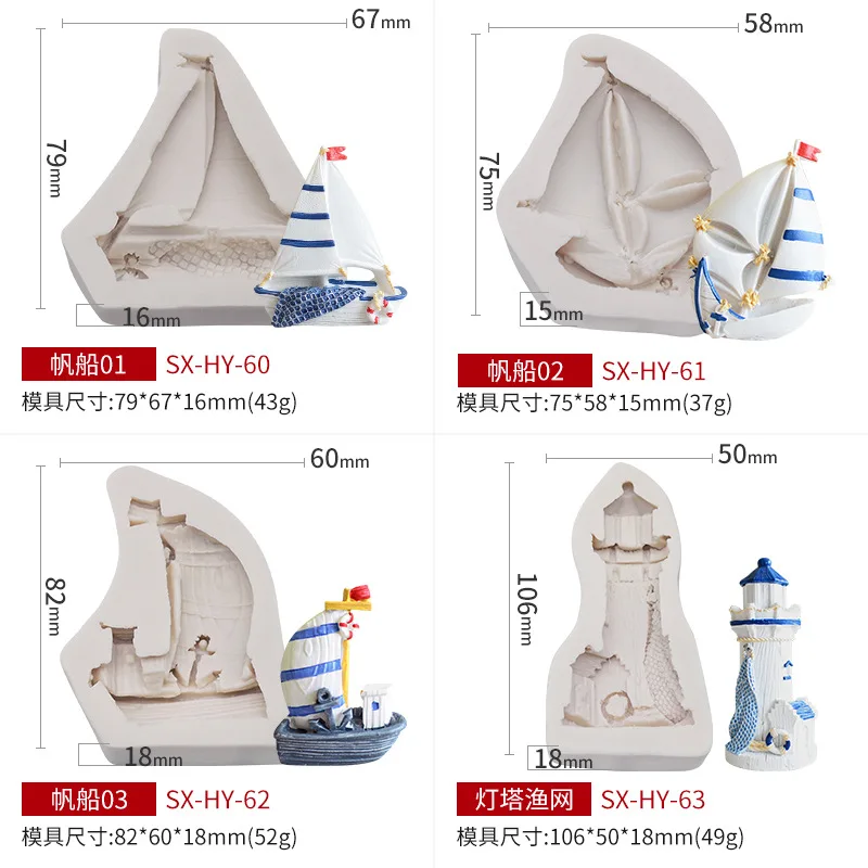 Военно-морской флот тема силиконовые Форма для тортов фондана пресс-форм