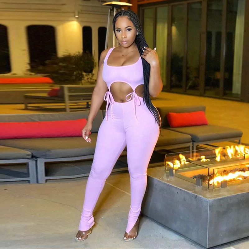 Женский трикотажный комбинезон для фитнеса спортивный комплект из двух