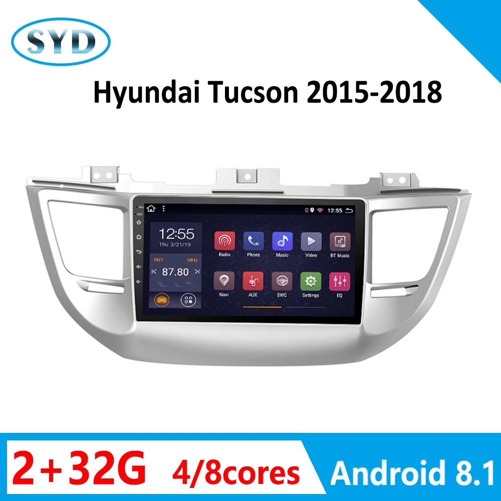 Автомобильный мультимедийный центр для Hyundai Tucson DVD плеер 2015 2016 2018 GPS навигатор FM AM