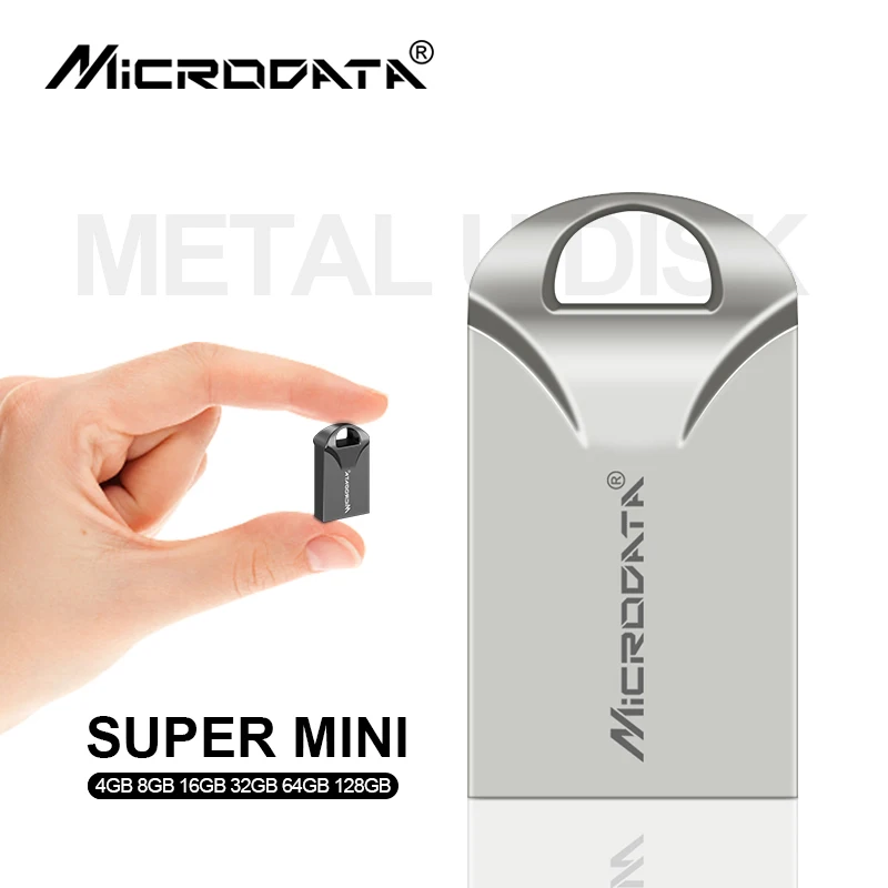 Металлический мини USB флеш-накопитель 4G 8G 16GB 32GB 64GB 128G персональный карта памяти U