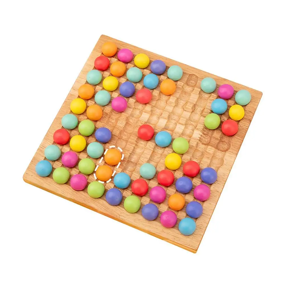 

Wooden Bead Puzzle Toys Children Brain Training Board Game Toy