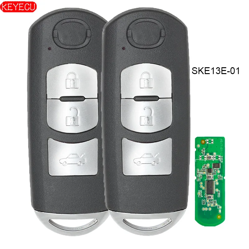 Keyecu 2 шт./лот умный дистанционный ключ 3 кнопки 433 МГц PCF7953 для Mazda 6 режим: