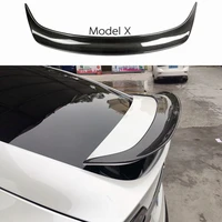 model x carbon fiber gloss black rear wing lip spoiler for tesla model x 2016 2017 2018 2019