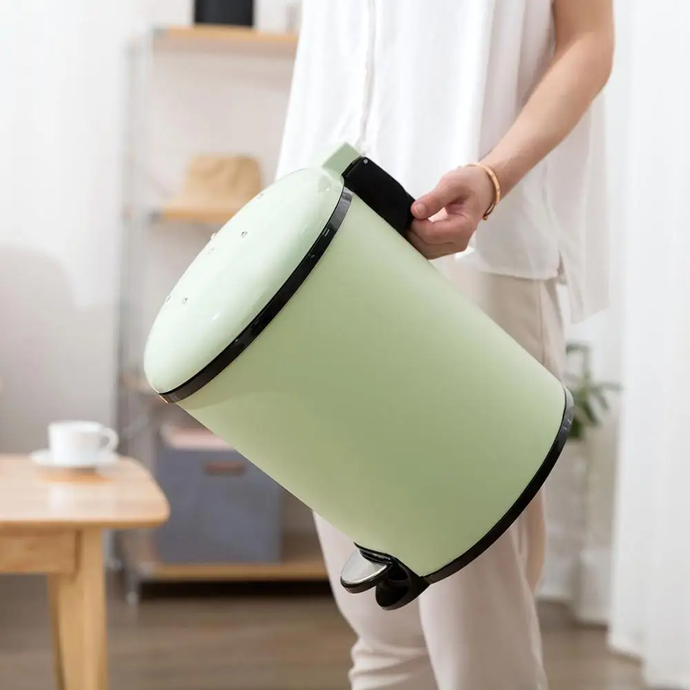 8л большая емкость под мусор двухслойные круглые мусорные ведра ножная педаль