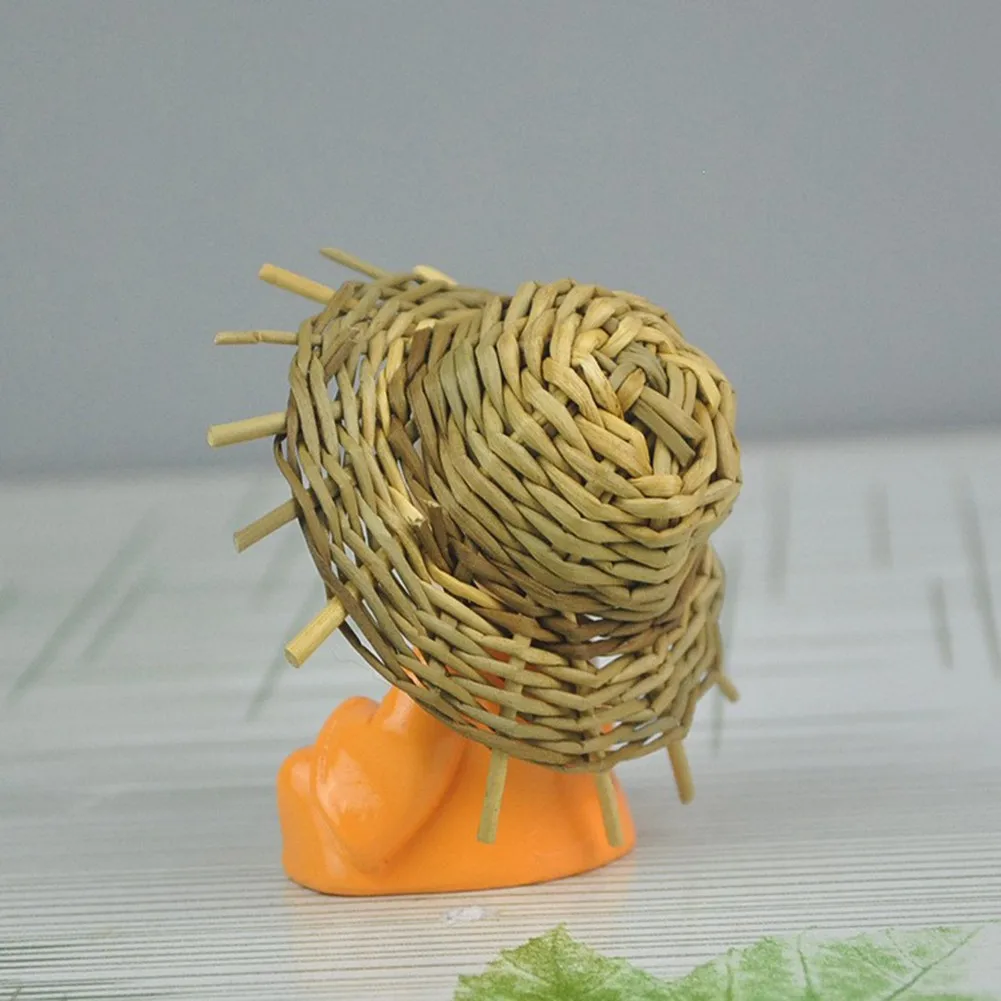 1/4Pcs Lovely Llittle Monk Sculptures Doll With Straw Hat Buddha Resin Statue Crafts Small Monks Table Ornaments Home Car Decor - купить по