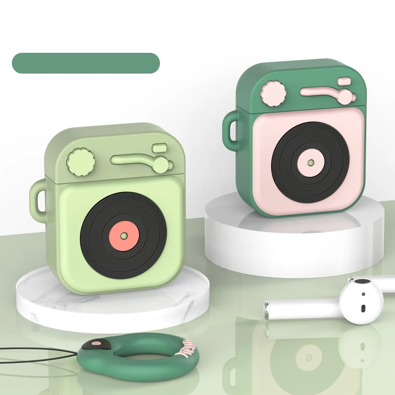 Чехол для наушников Airpods силиконовый милый мультфильм мягкие наушники чехол Apple
