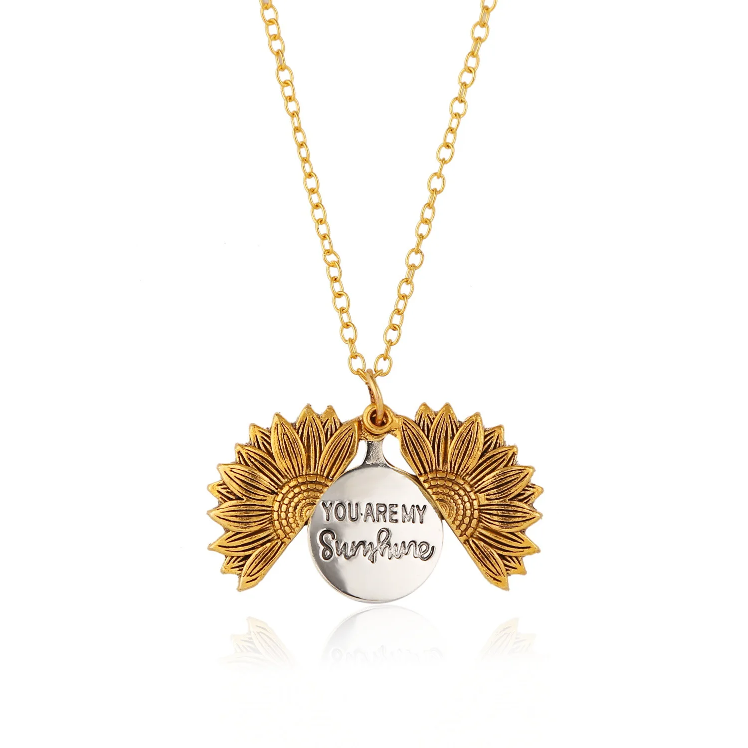 

Flower Keep Going Gold Silver Choker Necklace Golden Chain Layered Necklace Jewelry Party Gift