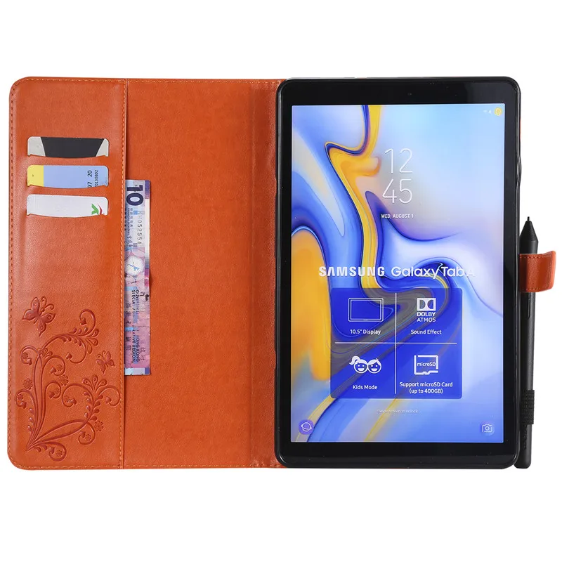 Wekays для samsung Tab A2 10,5 кожаный чехол с мультяшной бабочкой для samsung Galaxy Tab A 10,5 дюймов T590 T595 чехол