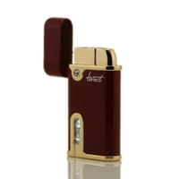 red fmale straight lighter sigara cigarette encendedores push inflatable reusable aansteker with visable gas window mens gift