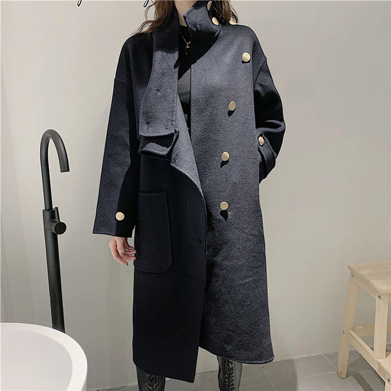 Весеннее Женское зимнее шерстяное пальто 2020 винтажная элегантная одежда OL