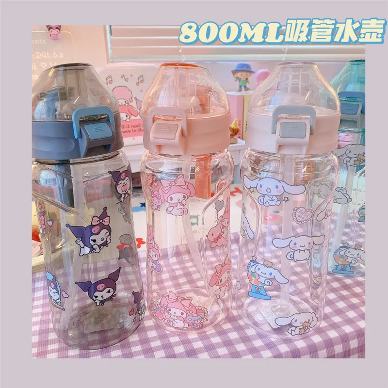 Бутылка для воды с соломинкой 800 мл | Дом и сад