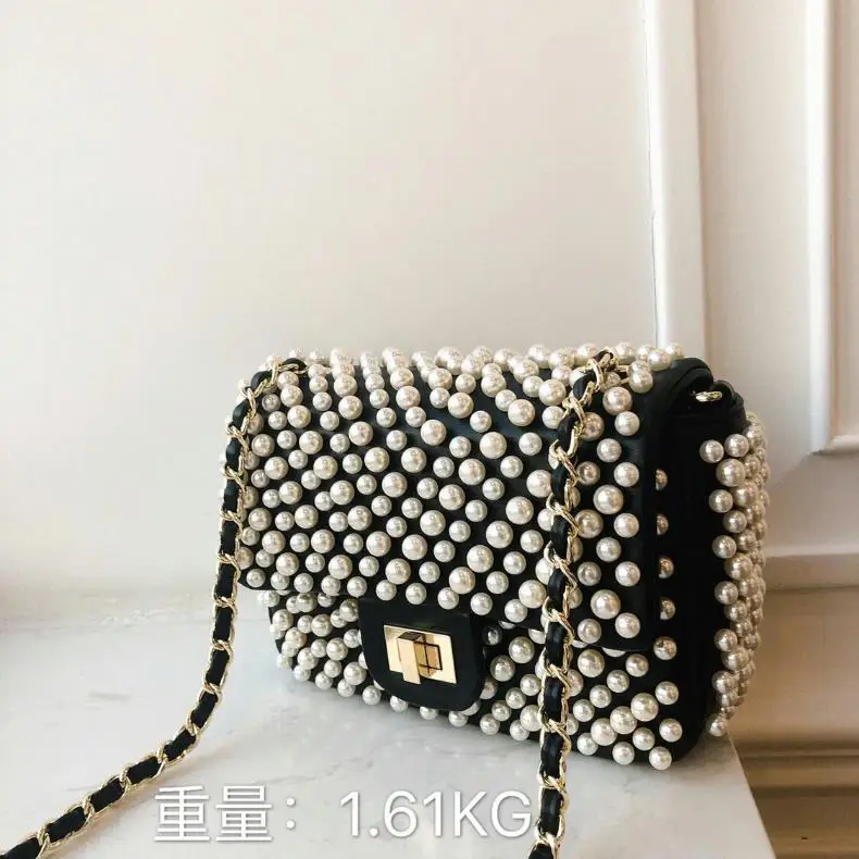 2019 Новый много жемчужным бисером роскошные сумки в руку женские дизайнерские