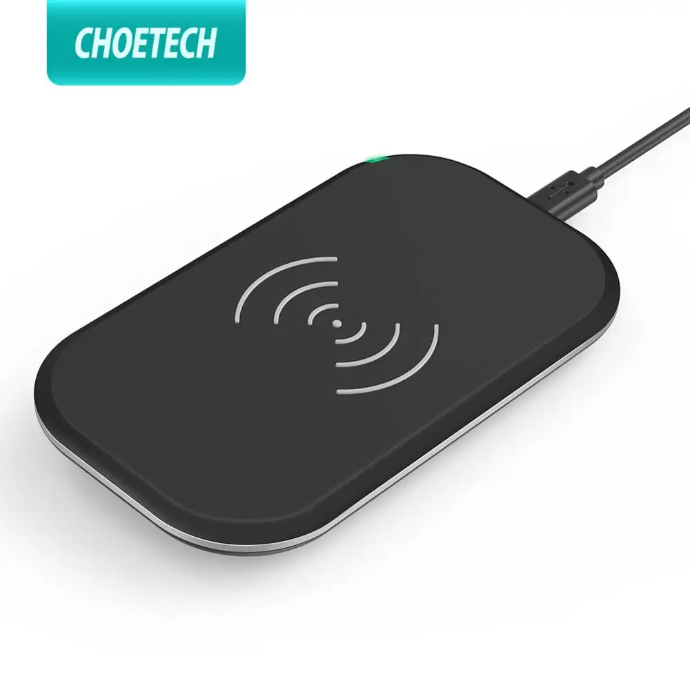 Беспроводное зарядное устройство CHOETECH 10 Вт 3 катушки беспроводное Qi для iPhone 12 XS X 8