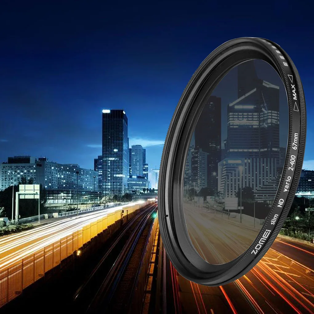 Фотография ZOMEI ND фильтр регулируемый Фейдер нейтральной плотности Ультратонкий
