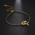 Браслеты с подвесками в стиле панк-волк на руку для женщин и мужчин, браслет из нержавеющей стали золотого цвета, ювелирные изделия, тренд 2022, подарок на День матери