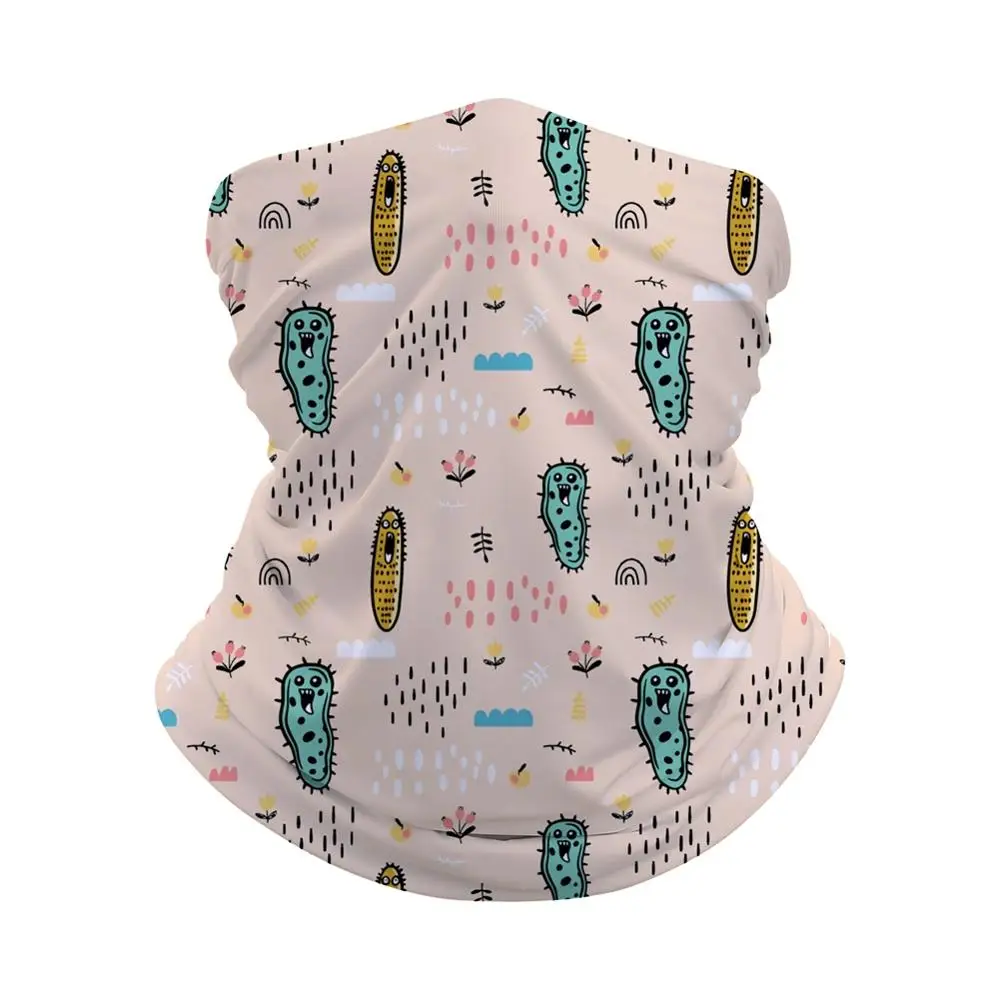 Штаны с принтом мультяшного монстра детская бесшовная бандана повязка на голову