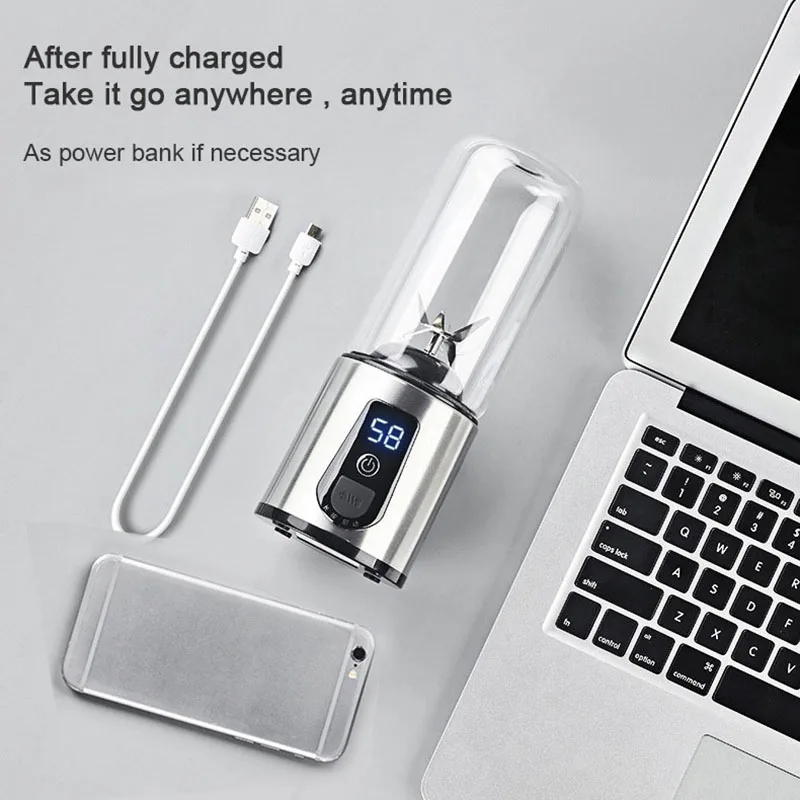 YAJIAO дорожная соковыжималка миксер портативный USB Перезаряжаемый мини блендер
