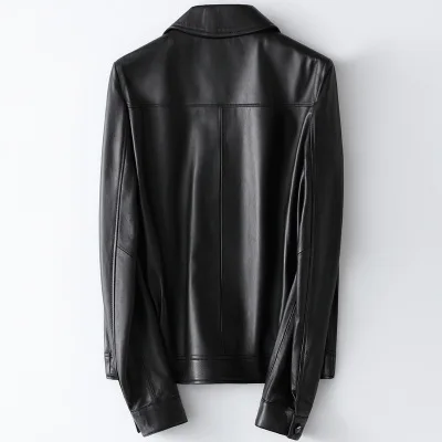 

2020 Women Spring Genuine Real Sheep Leather Jacket H59