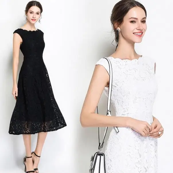 2020 летнее кружевное платье высокого качества с вырезами тонкое без рукавов для