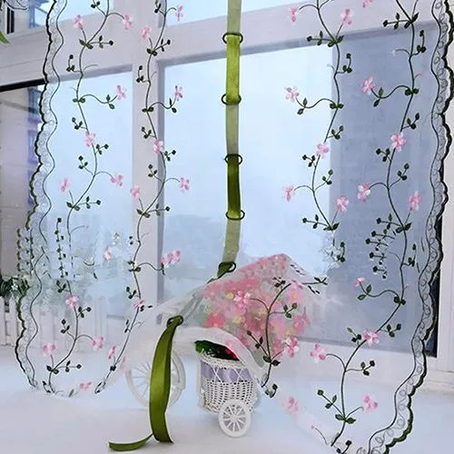 Римская пасторальная занавеска цветочные тюлевые занавески для кухни спальни