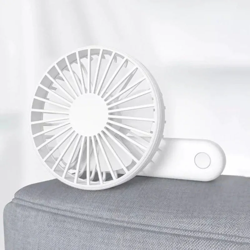 Youpin Qualitell Handheld Fan Three wind speeds Portable Foldable Desk USB Rechargeable Vertical dual-use Mini Fold Fans | Электроника