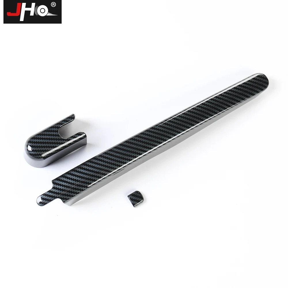 

JHO Carbon Grain Car Rear Windshield Windscreen Wiper Cover Trim Overlay For Ford Explorer 2020 XLT Limited Platinum Accessories