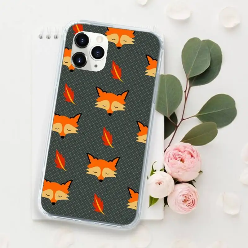 

Cute cartoon animal fox Phone Case for iPhone 11 12 pro XS MAX 8 7 6 6S Plus X 5S SE 2020 XR Luxury brand shell funda coque