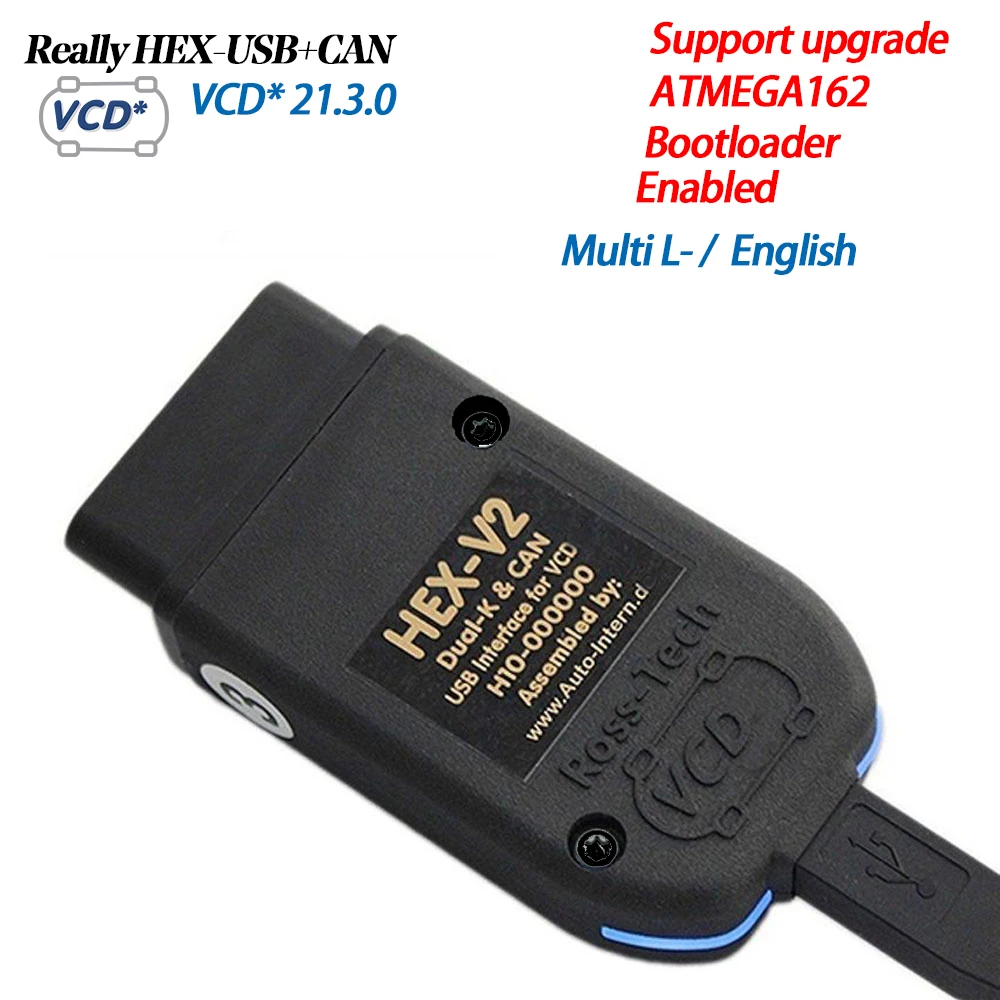 Vag Com 21 3 действительно Hex V2 Usb Can Интерфейс ATMEGA162 + 16V8 FT232RQ Vagcom 2130 VAG Scan
