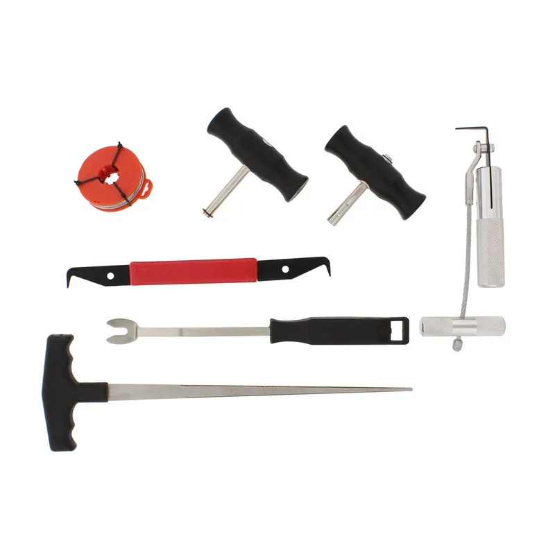 7PC Windscreen Glass Removal Set Car Van Windshield Kit Garage Hand Tools Rubber Buckle Glue Scraper Interior Bar | Инструменты