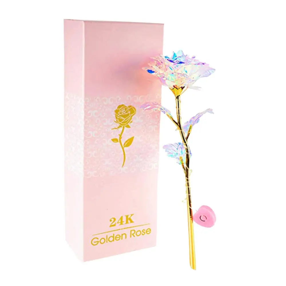 Colorful Luminous Rose Artificial LED Light Flower Unique Gifts For Girls and Women Valentine's Day romantic Wedding Decor A40 | Дом и сад