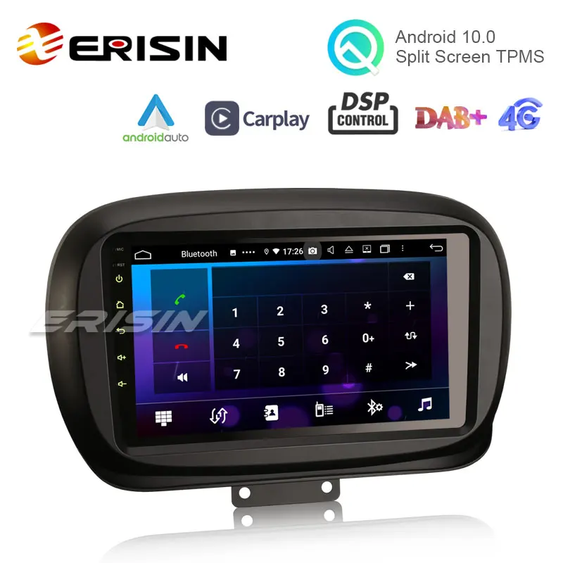 Erisin ES8750F 9 &quotOcta-Core Android 10 0 автомобильная стереосистема для Fiat 500X 2014 Apple CarPlay Авто DSP