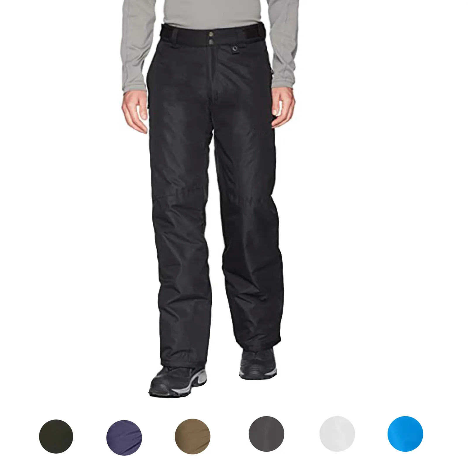 

Unisex Insulated Snow Overalls Solid Color Pocket Trousers Pants for Women 5I