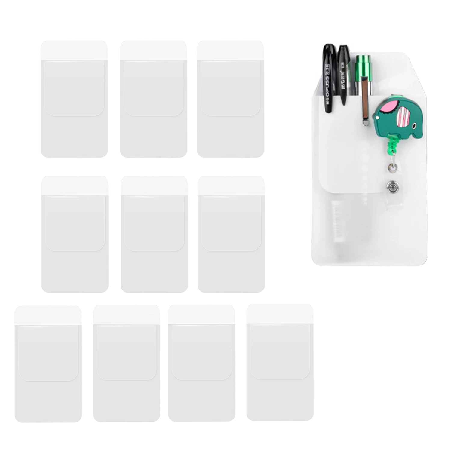 10 шт. прозрачный Карманный защитный чехол для телефона|Стержни ручек| |