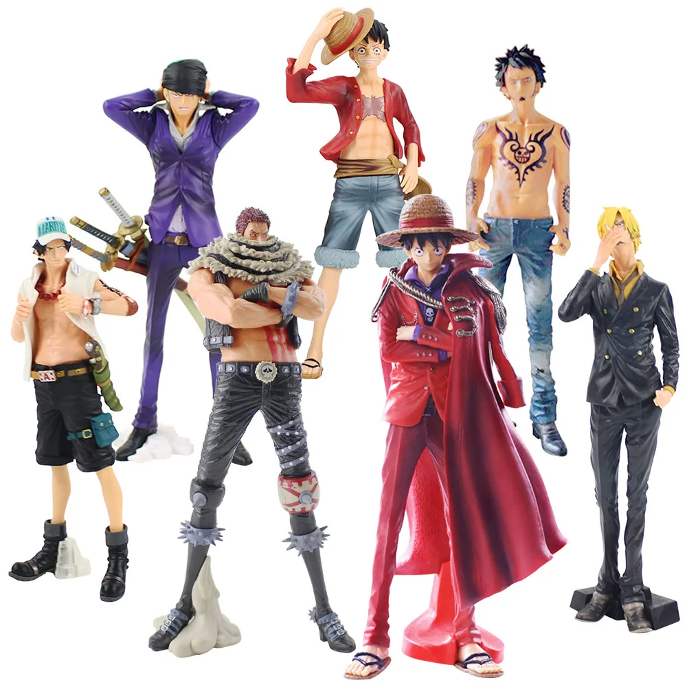 

15-26cm One Piece Luffy Ace Sanji Zoro Nami Robin Usopp Chopper Jinbe Law King of Artist Ver. PVC Action Figure Model Toys Gifts