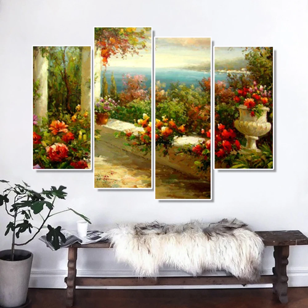 Laeacco Холст Картина с каллиграфией Цветок Сад винтажные плакаты и репродукции