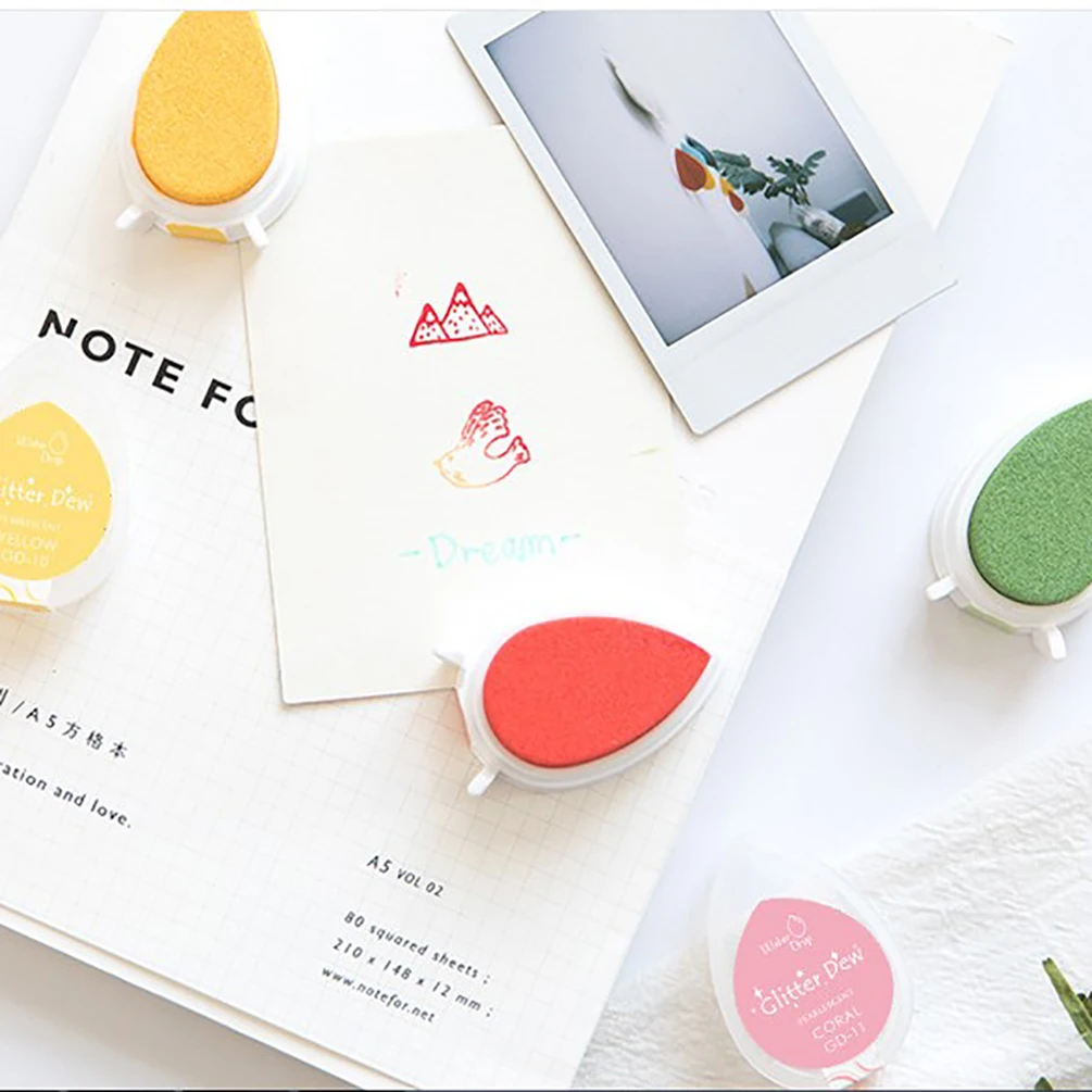 Чернильная подушка в форме капли 24 цвета чернильная Подушка на масляной основе