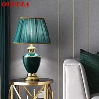 oufula ceramic table lamps brass desk light dimmer home decoration for living room bedroom corridor hotel