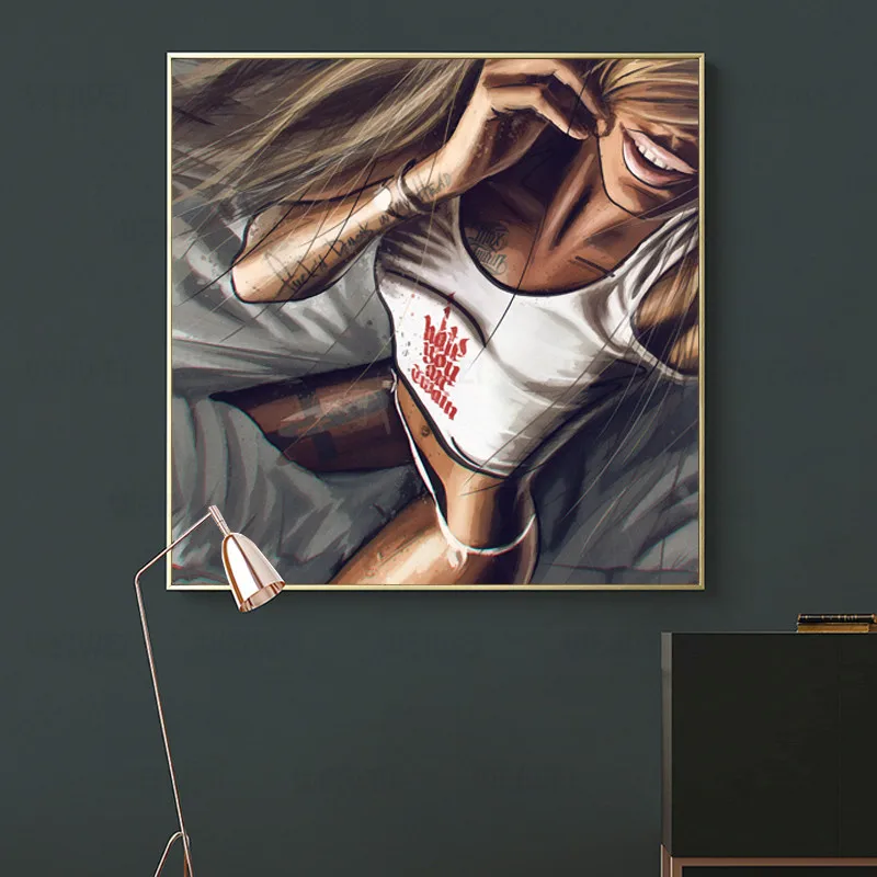 Абстрактная крутая тату-картина WEIWEI для девушек сексуальные женские граффити