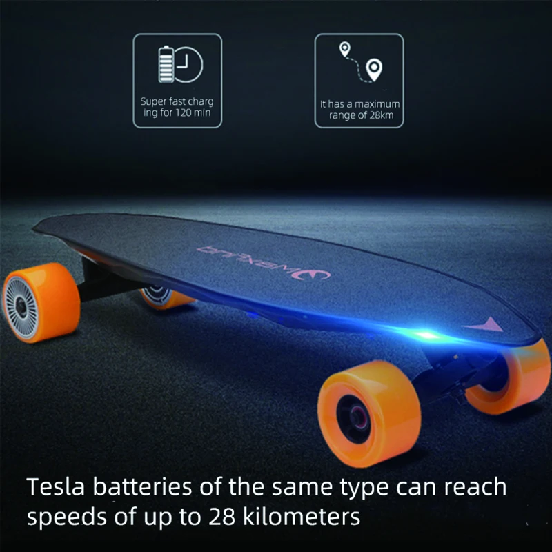 Электрический скейтборд четырехколесный Лонгборд Кленовый Скейтборд