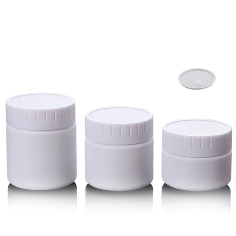 

(30pcs)60ML/100ML/120ML white empty plastic bottle for cosmetic packaging, lotion containers with screw lid Sealed container