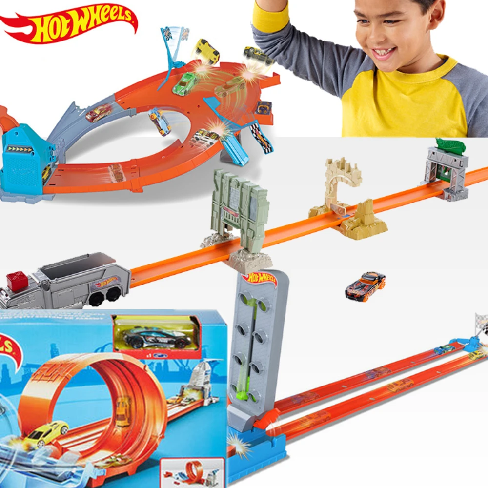 Hot Wheels Новый трек игрушка для строительства прямо с литая машина подключение к