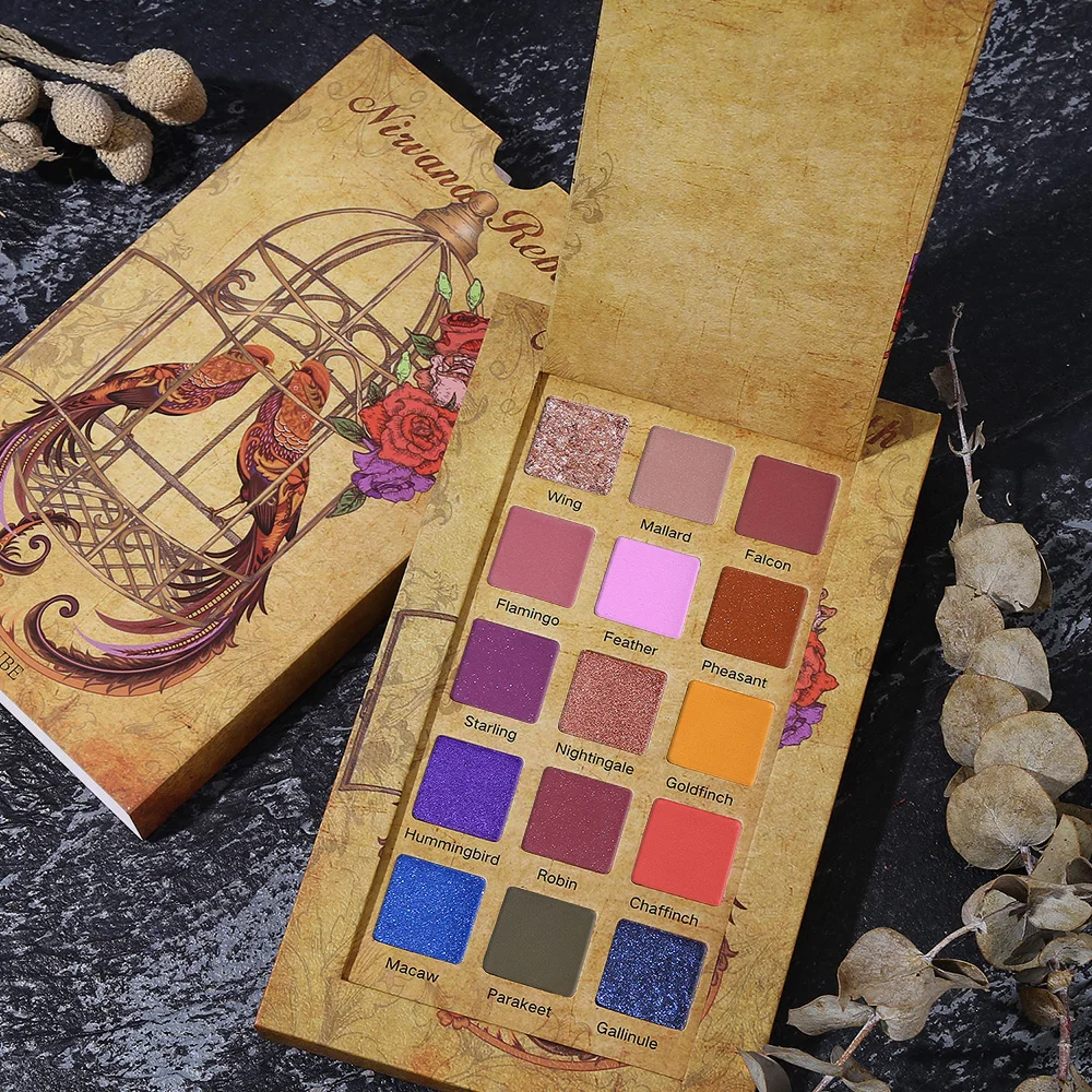 UCANBE gallinule 15 Colors Shimmer Matte Eyeshadow Glitter Eye Shadow Makeup Pallete Pigmented Long-Lasting Waterproof Cosmetics |