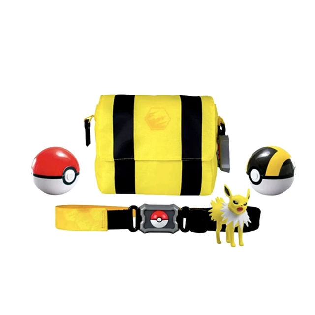

Genuine TOMY Pokemon Elf Ball Belt Pikachu Eevee Pokeball Pocket Monster Poke Model cosplay Action Figure One Piece Kid Toy gift