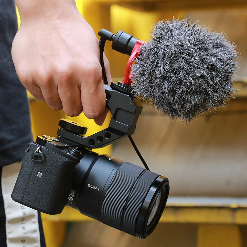 Универсальная ручка UURig R005 для камеры DSLR три адаптера холодного башмака