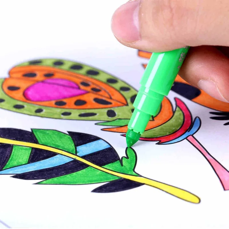 100 цветов/комплект фломастеры акварельных цветов детские моющиеся цветные ручки