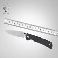 kizer tactical knife v4538n1 slicer 2021 new arrival black g10 handle with n690 steel blade folidng knife outdoor edc tools