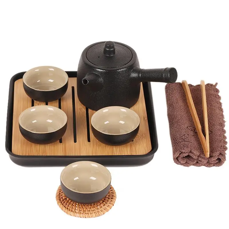 Ceramics Tea Set Travel Portable Tea Set Include 1 Teapot 4 Teacups 1bag Teapot Chinese Travel Ceramic Portable Teaset Gaiwan